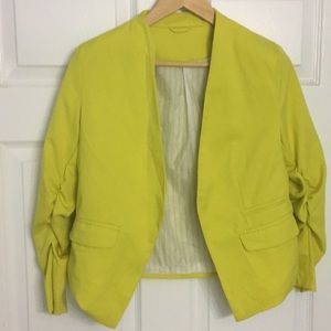 Edgy Yellow Short Blazer